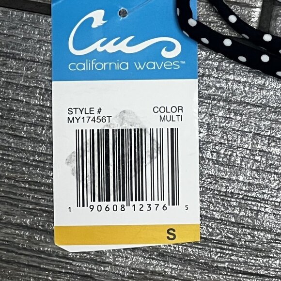 NWT California Waves Bikini Top Juniors' Small Padded Daisy Duke + Polka Dots S - Picture 11 of 12